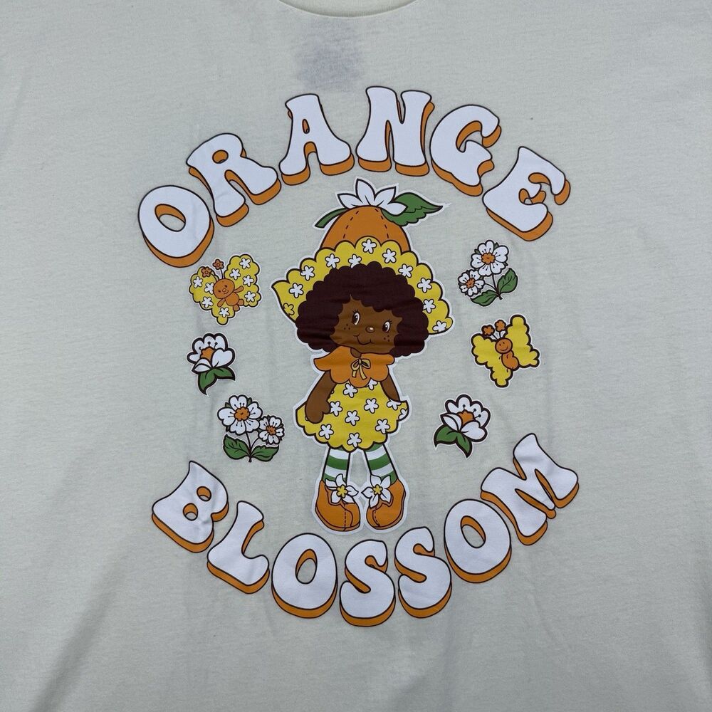 Strawberry Shortcake Shirt Womens 2XL Yellow Cotton Short Sleeve Orange Blossom - Picture 4 of 6